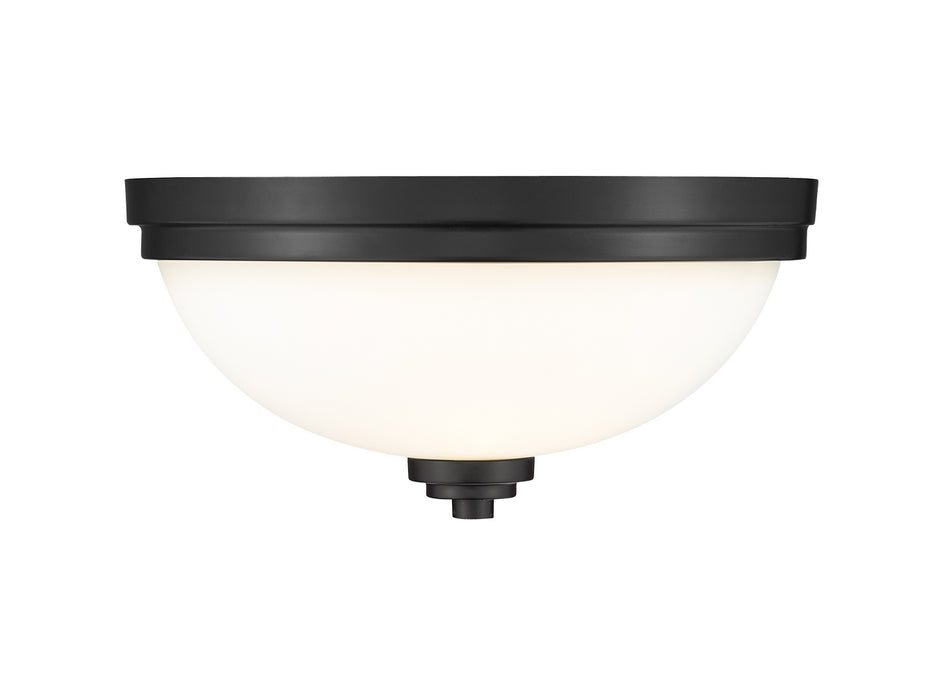 Z-Lite 443F3-MB Three Light Flush Mount, Matte Black