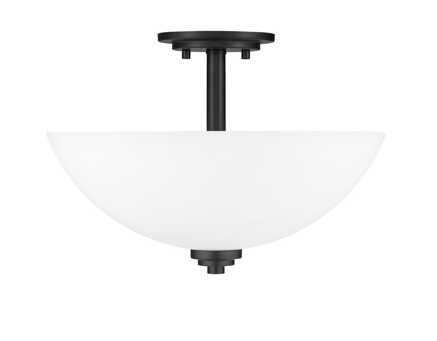 Z-Lite 443SF-MB Three Light Semi Flush Mount, Matte Black