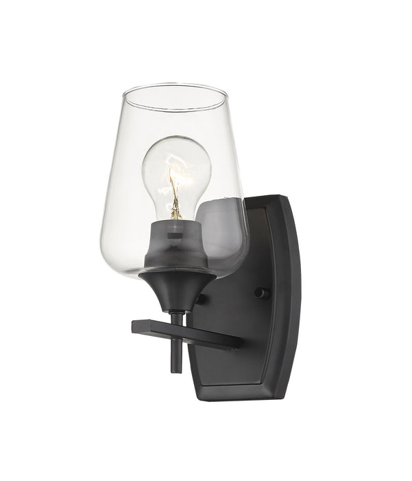 Z-Lite 473-1S-MB One Light Wall Sconce, Matte Black