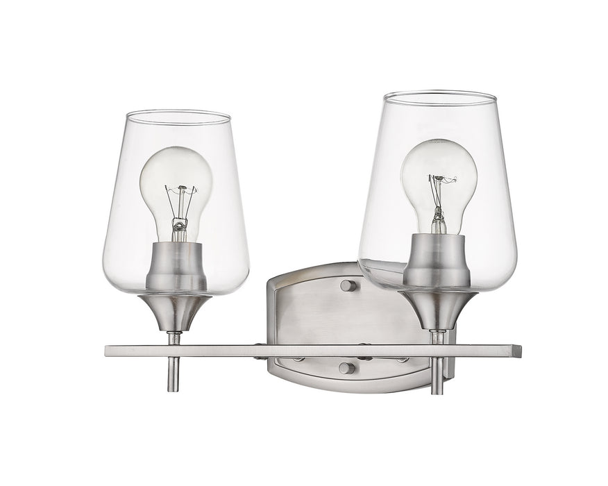 Z-Lite 473-2V-BN Two Light Vanity, Brushed Nickel