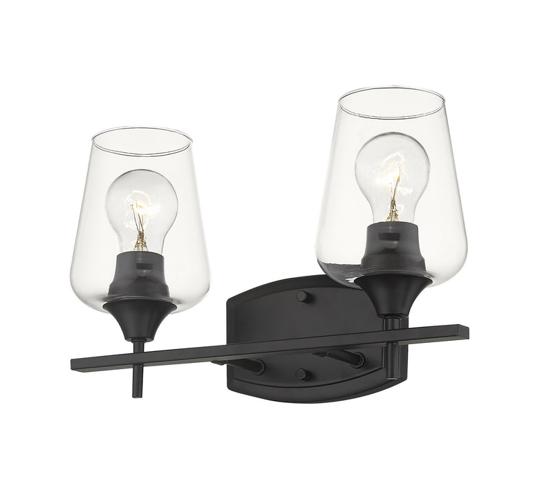 Z-Lite 473-2V-MB Two Light Vanity, Matte Black