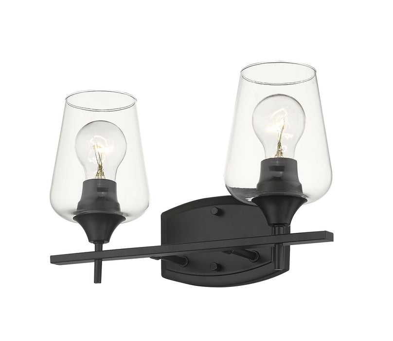 Z-Lite 473-2V-MB Two Light Vanity, Matte Black