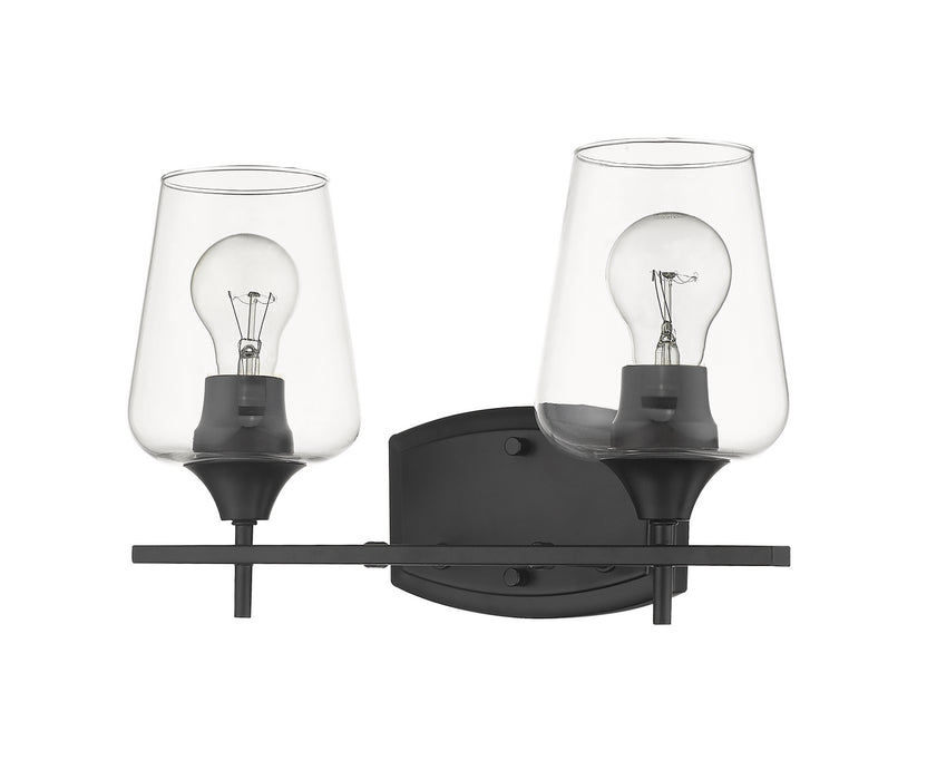 Z-Lite 473-2V-MB Two Light Vanity, Matte Black