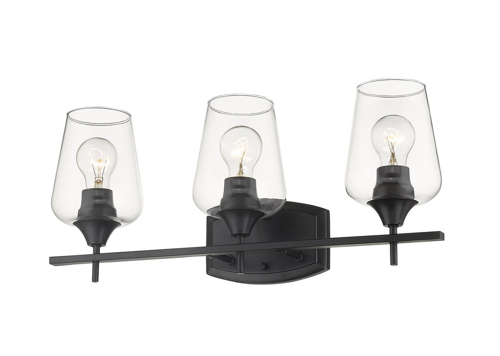 Z-Lite 473-3V-MB Three Light Vanity, Matte Black