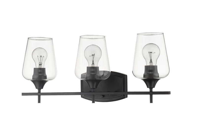 Z-Lite 473-3V-MB Three Light Vanity, Matte Black