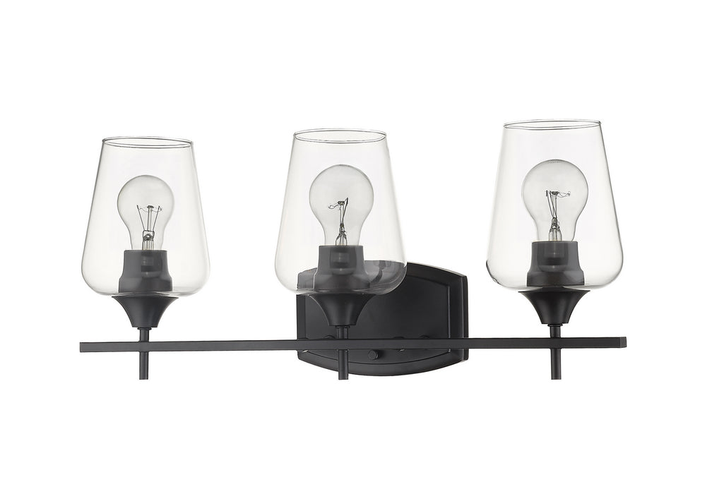Z-Lite 473-3V-MB Three Light Vanity, Matte Black