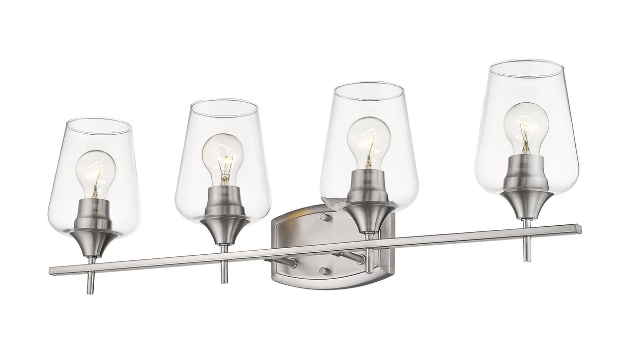 Z-Lite 473-4V-BN Four Light Vanity, Brushed Nickel
