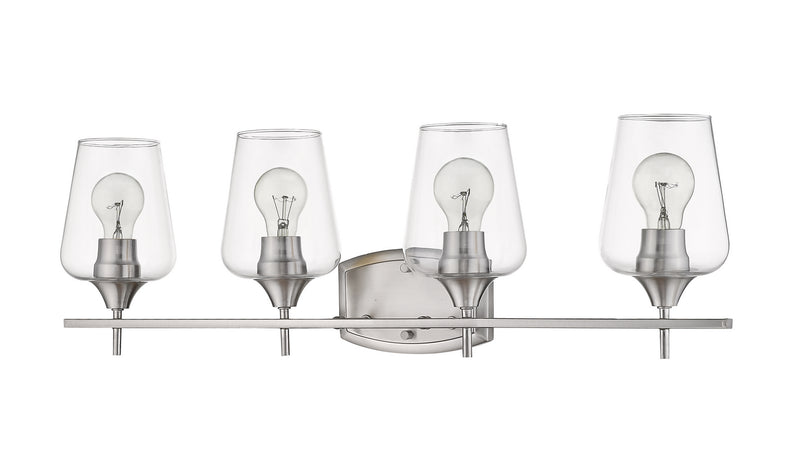 Z-Lite 473-4V-BN Four Light Vanity, Brushed Nickel