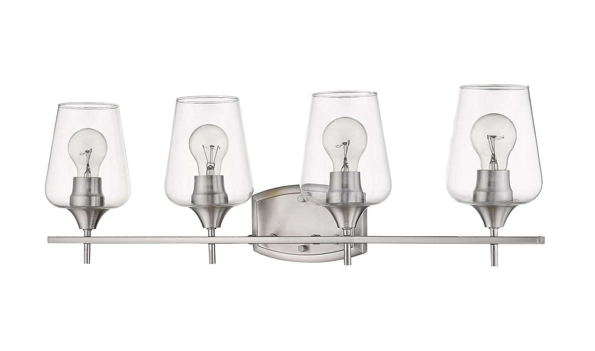 Z-Lite 473-4V-BN Four Light Vanity, Brushed Nickel