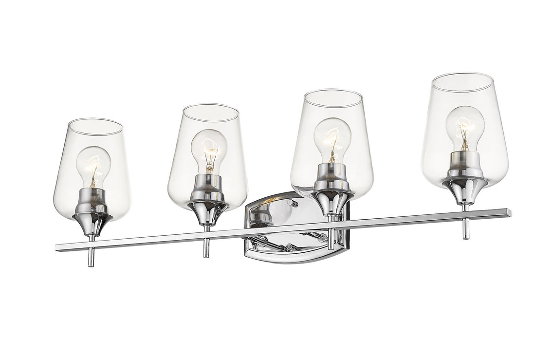 Z-Lite 473-4V-CH Four Light Vanity, Chrome
