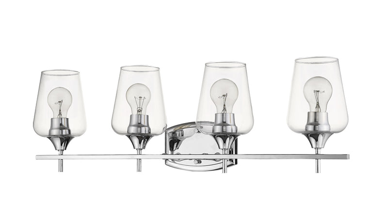 Z-Lite 473-4V-CH Four Light Vanity, Chrome