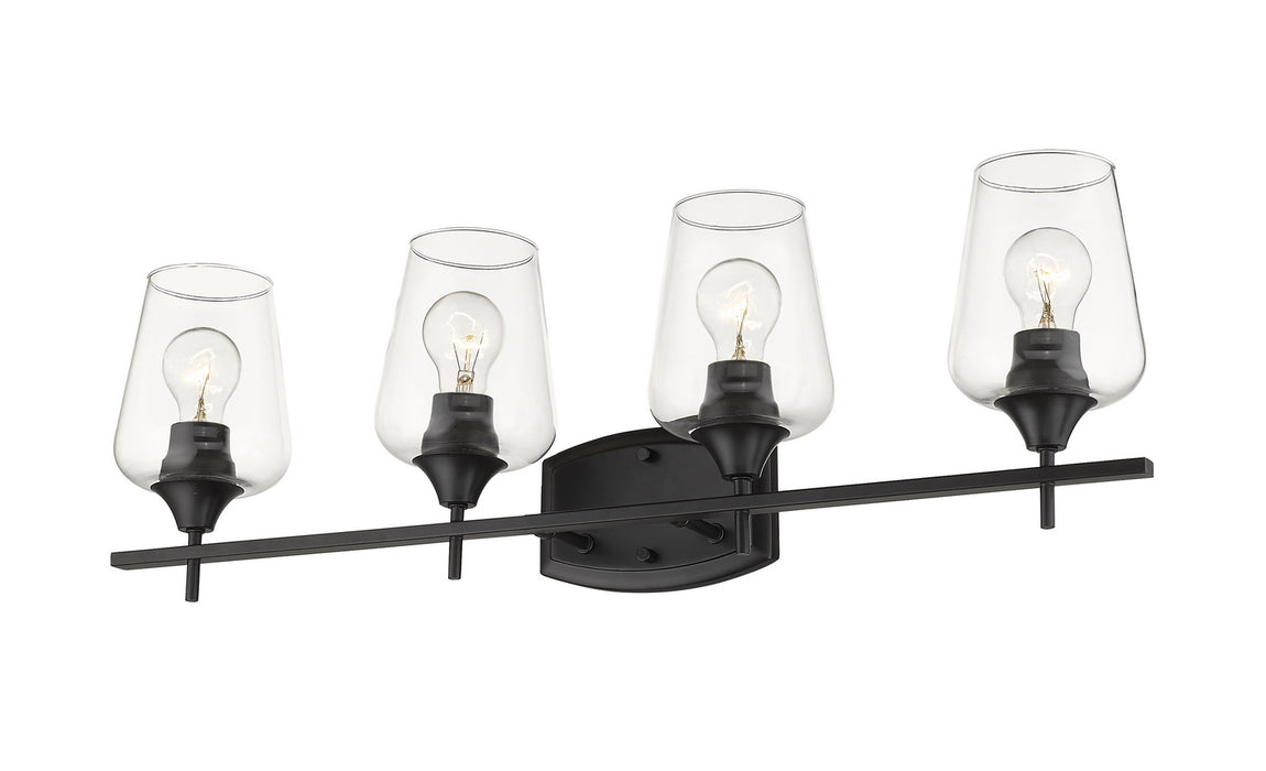 Z-Lite 473-4V-MB Four Light Vanity, Matte Black