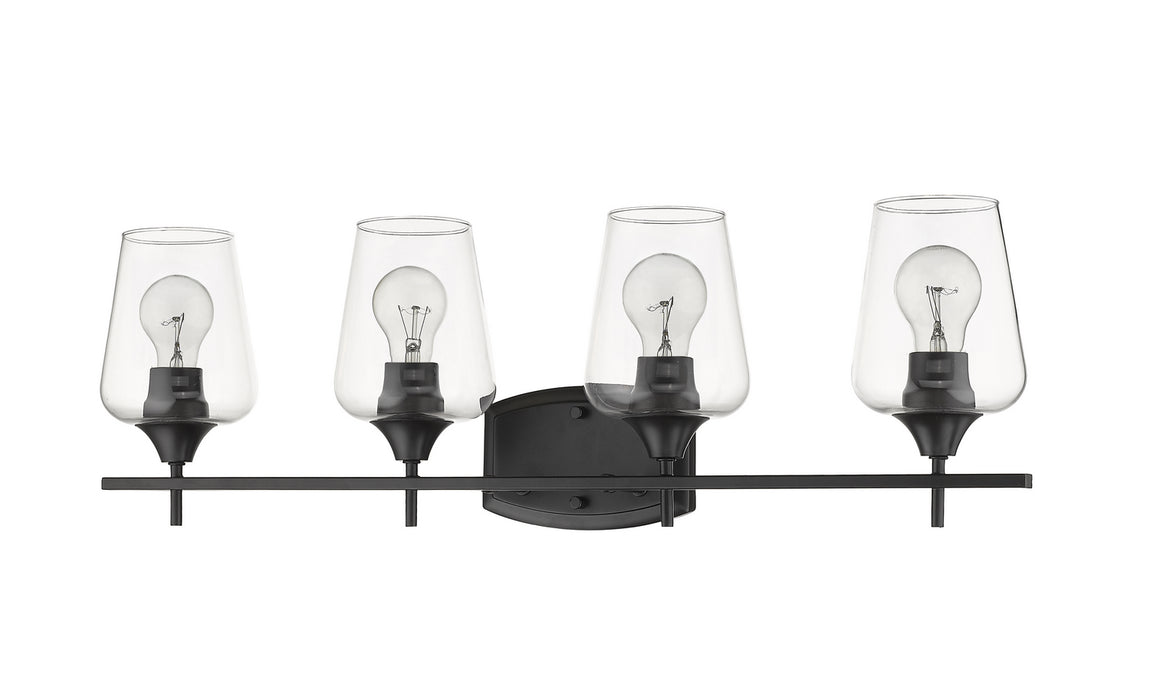 Z-Lite 473-4V-MB Four Light Vanity, Matte Black
