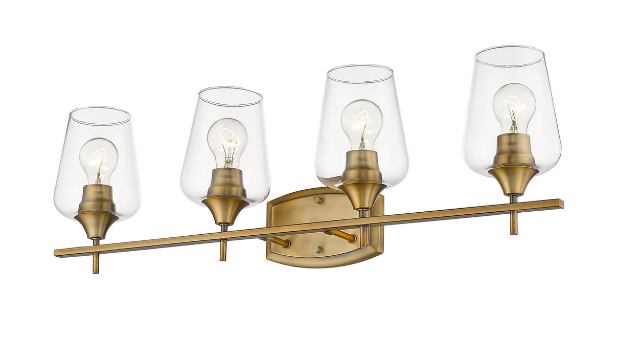 Z-Lite 473-4V-OBR Four Light Vanity, Olde Brass