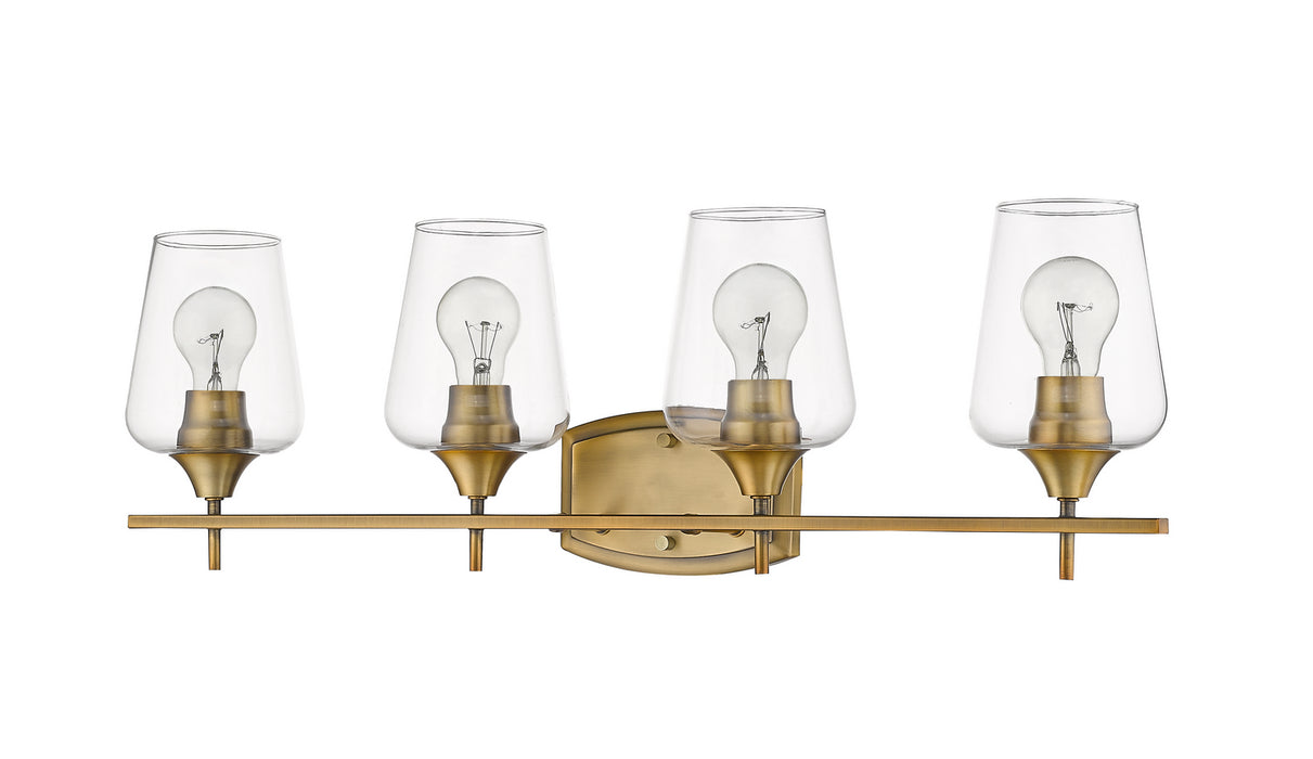 Z-Lite 473-4V-OBR Four Light Vanity, Olde Brass