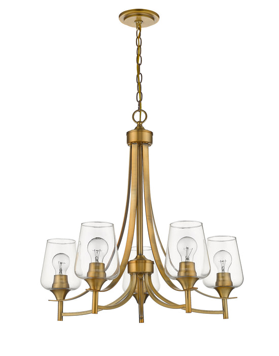 Z-Lite 473-5OBR Five Light Chandelier, Olde Brass