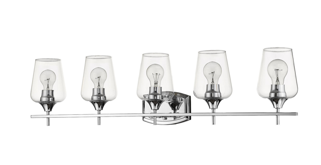 Z-Lite 473-5V-CH Five Light Vanity, Chrome