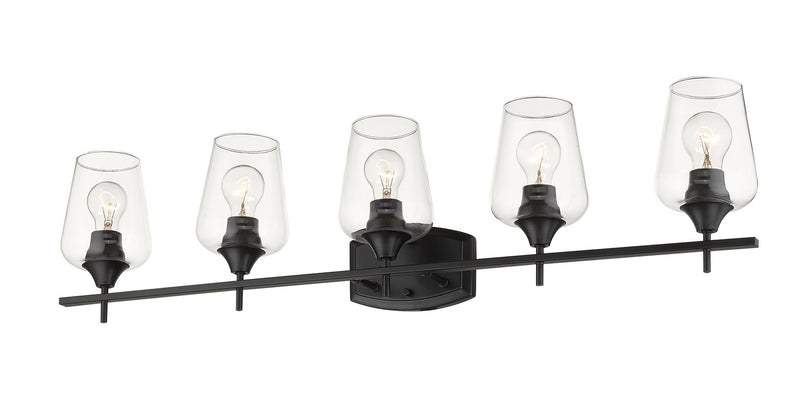 Z-Lite 473-5V-MB Five Light Vanity, Matte Black