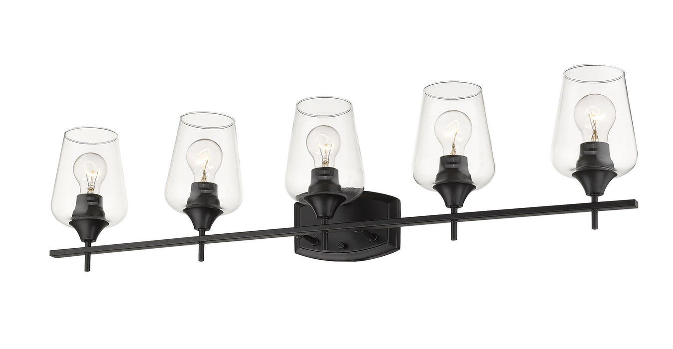 Z-Lite 473-5V-MB Five Light Vanity, Matte Black