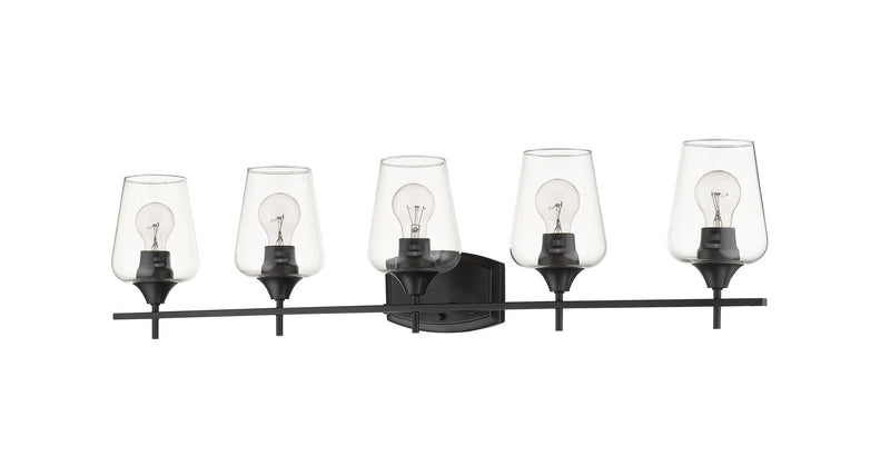 Z-Lite 473-5V-MB Five Light Vanity, Matte Black