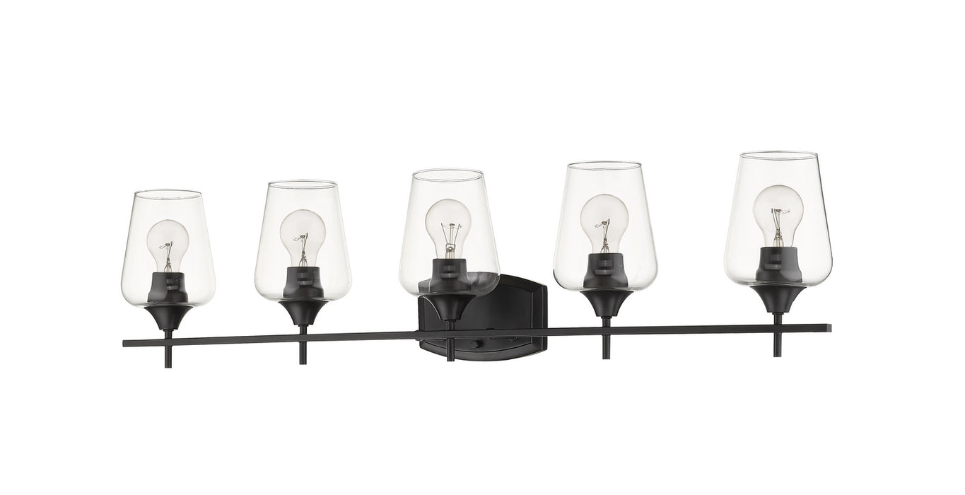Z-Lite 473-5V-MB Five Light Vanity, Matte Black