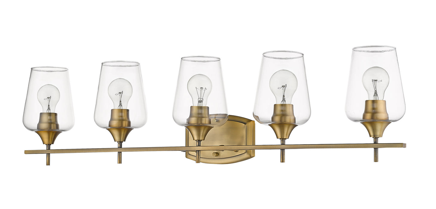 Z-Lite 473-5V-OBR Five Light Vanity, Olde Brass