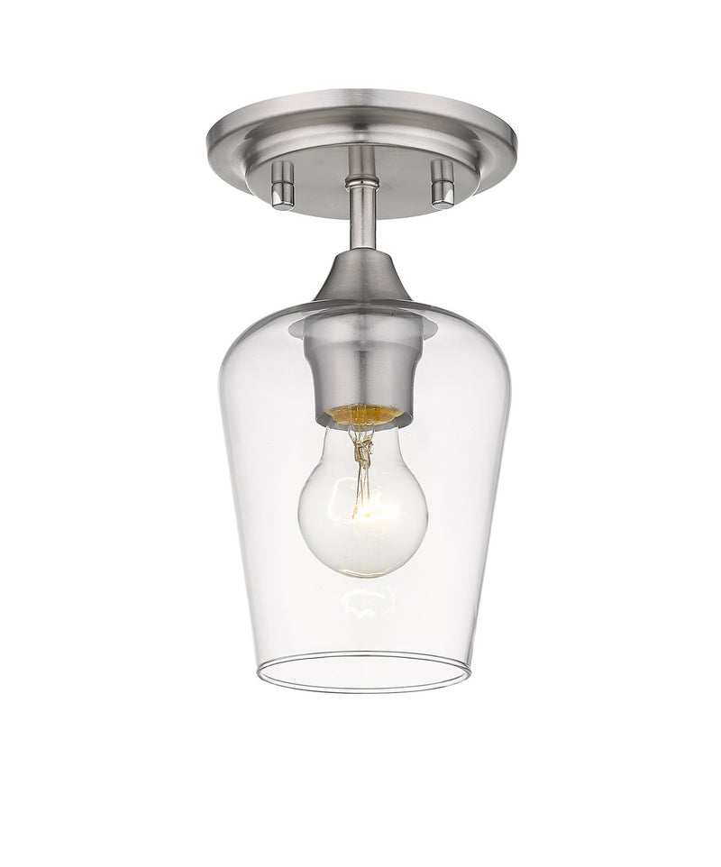 Z-Lite 473F1-BN One Light Flush Mount, Brushed Nickel
