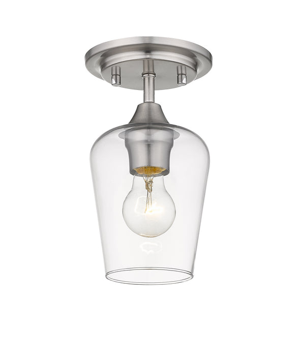 Z-Lite 473F1-BN One Light Flush Mount, Brushed Nickel