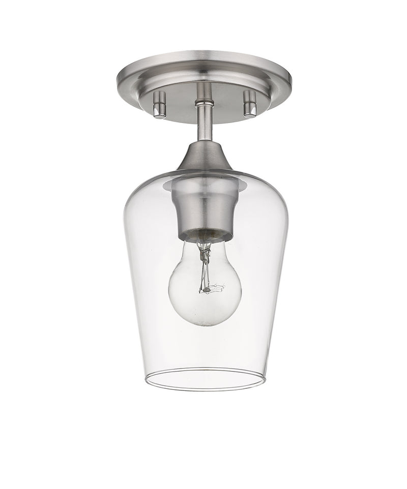 Z-Lite 473F1-BN One Light Flush Mount, Brushed Nickel