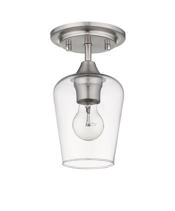 Z-Lite 473F1-BN One Light Flush Mount, Brushed Nickel