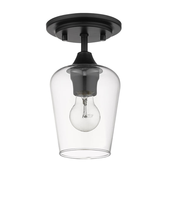 Z-Lite 473F1-MB One Light Flush Mount, Matte Black
