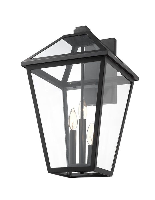 Z-Lite 579B-BK Three Light Outdoor Wall Light, Black