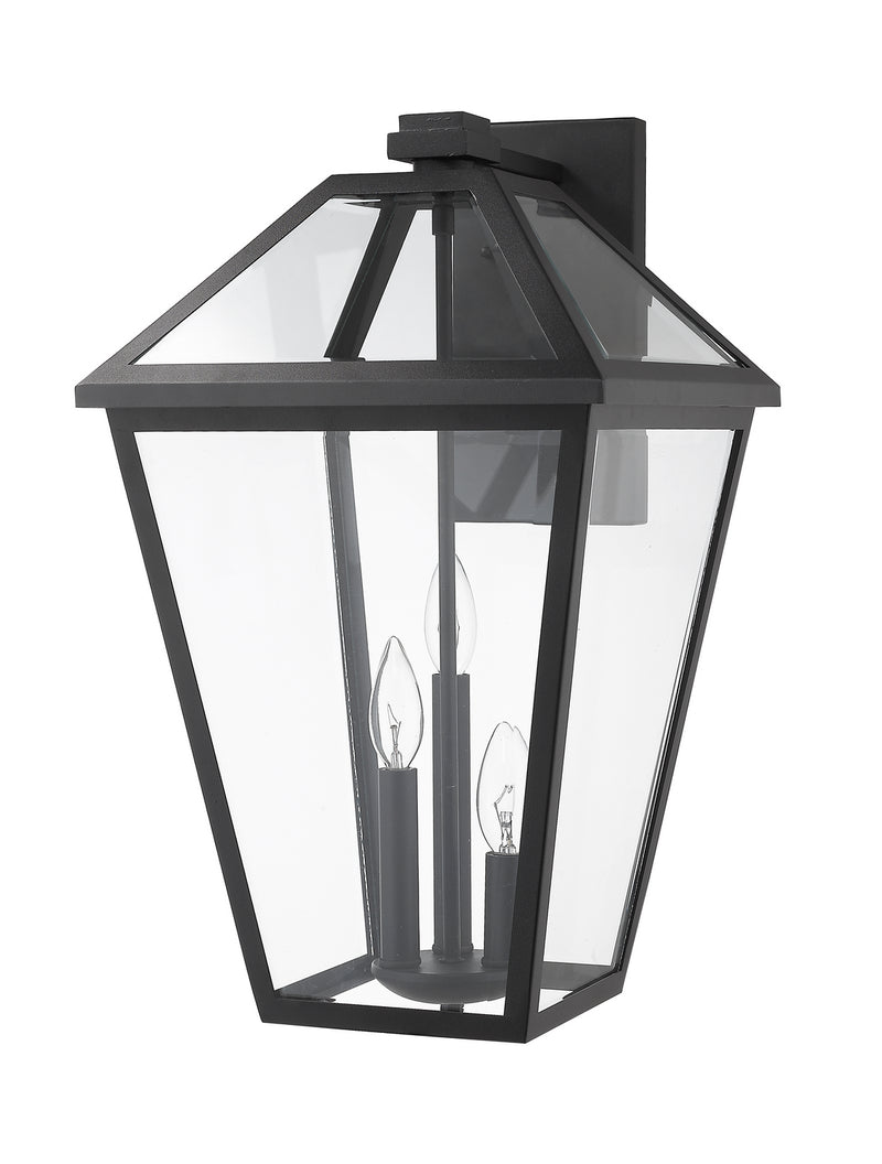 Z-Lite 579B-BK Three Light Outdoor Wall Light, Black