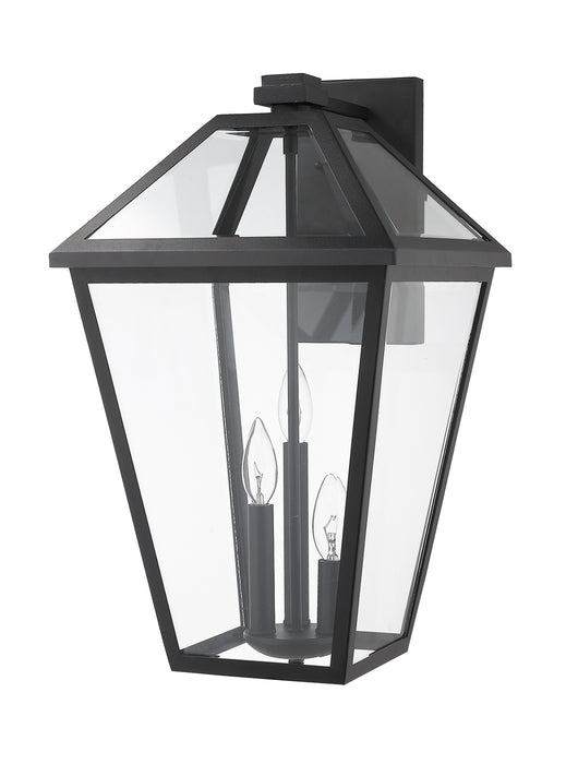 Z-Lite 579B-BK Three Light Outdoor Wall Light, Black