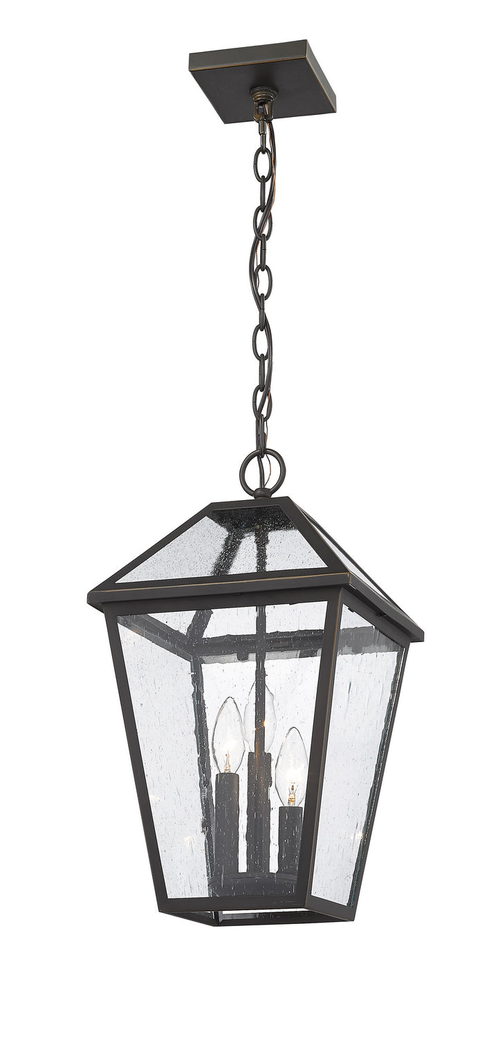 Z-Lite 579CHB-ORB Three Light Outdoor Chain Mount Ceiling Fixture, Oil Rubbed Bronze