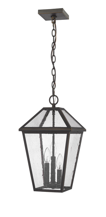 Z-Lite 579CHB-ORB Three Light Outdoor Chain Mount Ceiling Fixture, Oil Rubbed Bronze