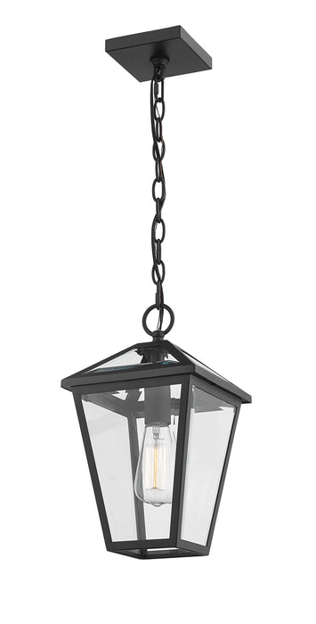 Z-Lite 579CHM-BK One Light Outdoor Chain Mount Ceiling Fixture, Black