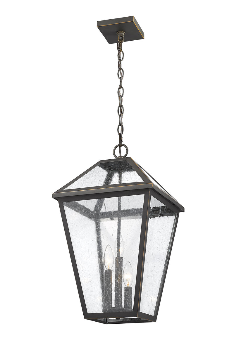 Z-Lite 579CHXL-ORB Three Light Outdoor Chain Mount Ceiling Fixture, Oil Rubbed Bronze