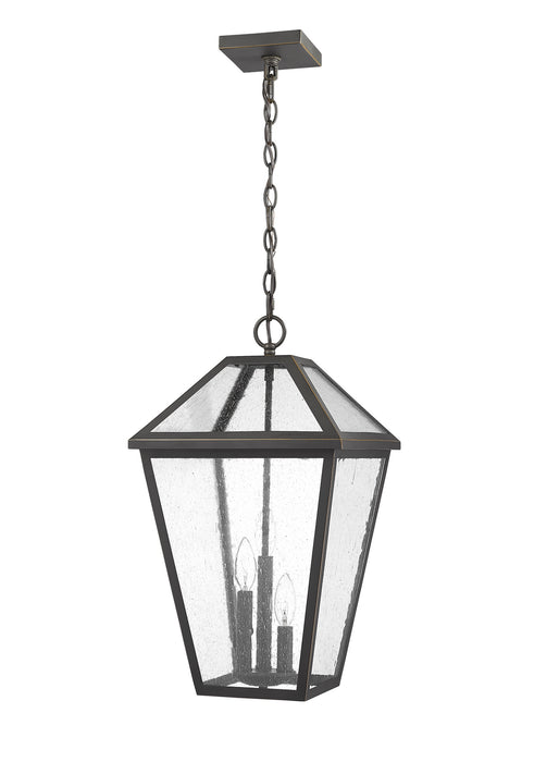 Z-Lite 579CHXL-ORB Three Light Outdoor Chain Mount Ceiling Fixture, Oil Rubbed Bronze