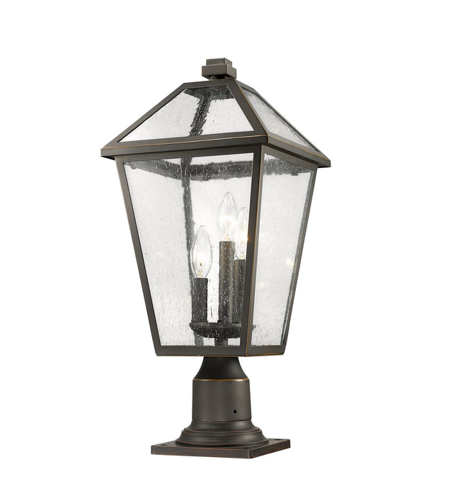Z-Lite 579PHBR-533PM-ORB Three Light Outdoor Pier Mounted Fixture, Oil Rubbed Bronze
