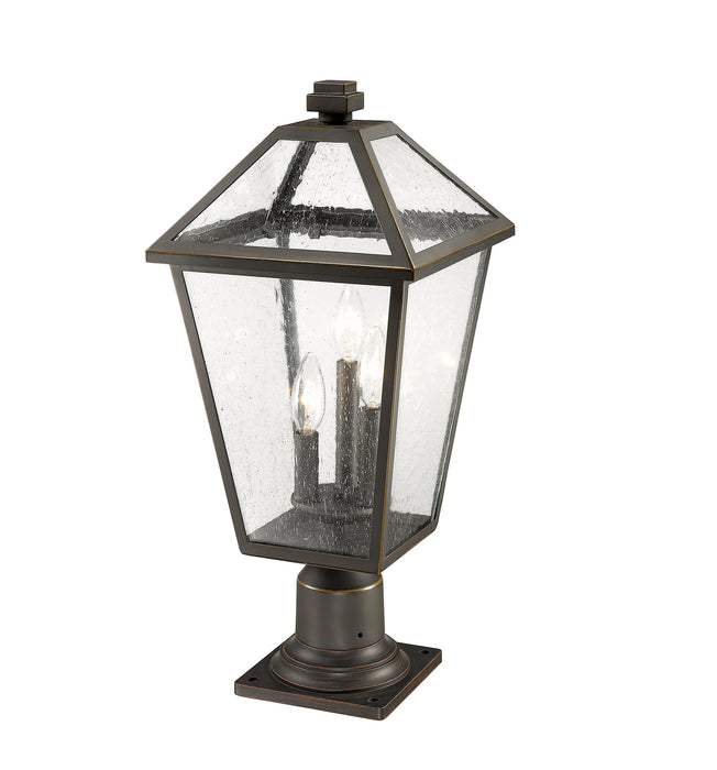 Z-Lite 579PHBR-533PM-ORB Three Light Outdoor Pier Mounted Fixture, Oil Rubbed Bronze