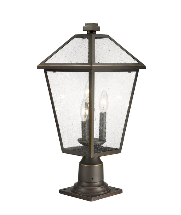 Z-Lite 579PHBR-533PM-ORB Three Light Outdoor Pier Mounted Fixture, Oil Rubbed Bronze