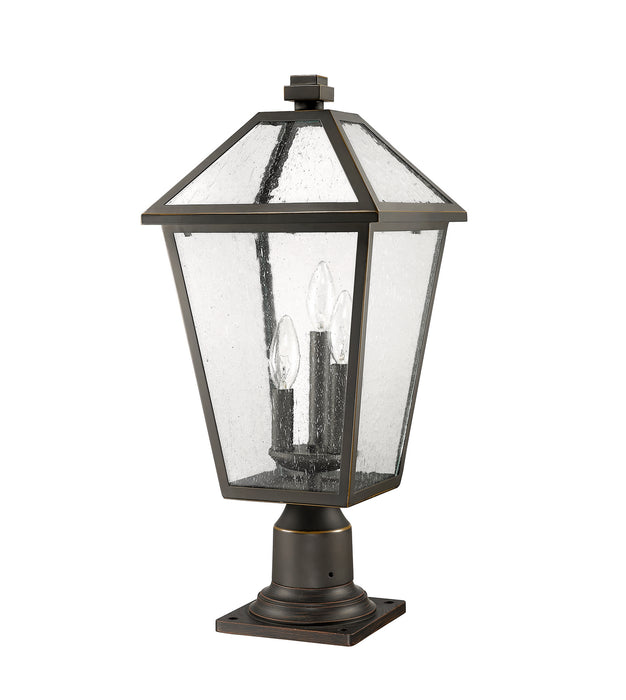 Z-Lite 579PHBR-533PM-ORB Three Light Outdoor Pier Mounted Fixture, Oil Rubbed Bronze