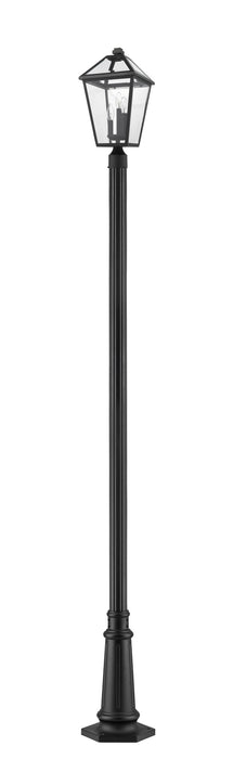 Z-Lite 579PHBR-557P-BK Three Light Outdoor Post Mount, Black