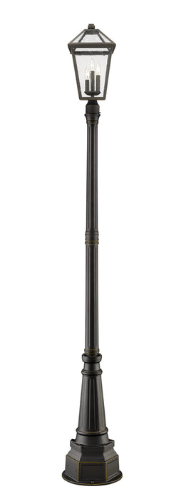 Z-Lite 579PHBR-564P-ORB Three Light Outdoor Post Mounted Fixture, Oil Rubbed Bronze