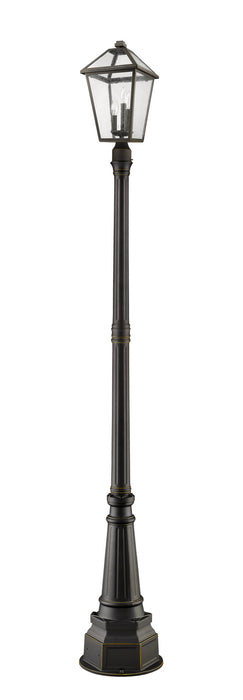 Z-Lite 579PHBR-564P-ORB Three Light Outdoor Post Mounted Fixture, Oil Rubbed Bronze