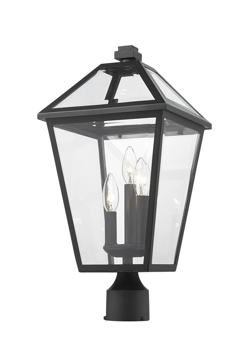 Z-Lite 579PHBR-BK Three Light Outdoor Post Mount Fixture, Black