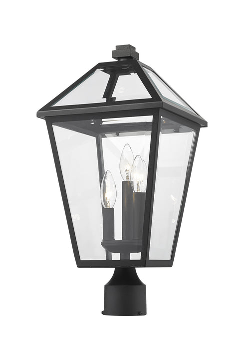 Z-Lite 579PHBR-BK Three Light Outdoor Post Mount Fixture, Black