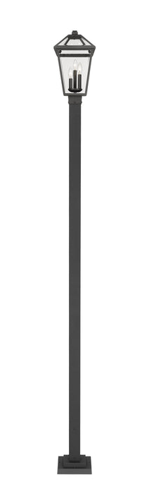 Z-Lite 579PHBS-536P-BK Three Light Outdoor Post Mounted Fixture, Black