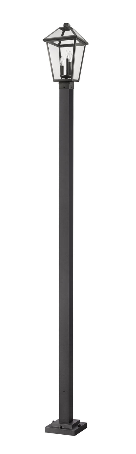 Z-Lite 579PHBS-536P-BK Three Light Outdoor Post Mounted Fixture, Black